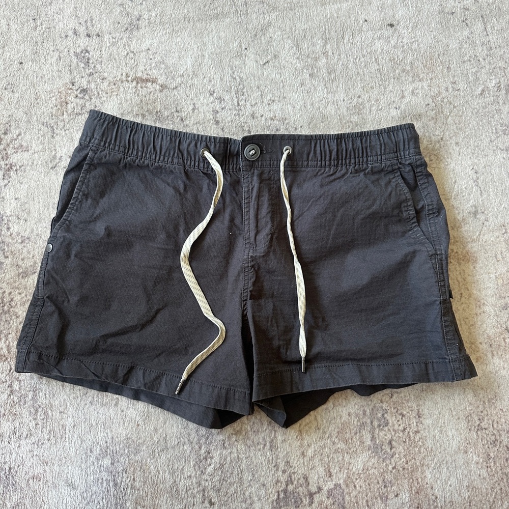 VUORI Charcoal Drawstring Hiking Shorts